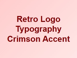 Crimson Accent in Retro Logo Typography