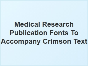 Complementary Fonts for Crimson in Research Publications