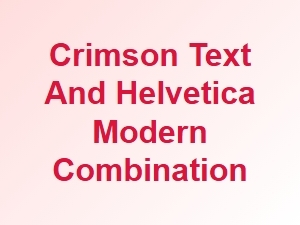 The Crimson & Helvetica Modern Pairing